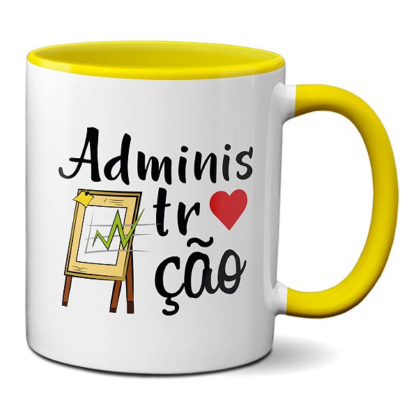 Caneca Eu Amo Administração Presente Curso Faculdade Adm