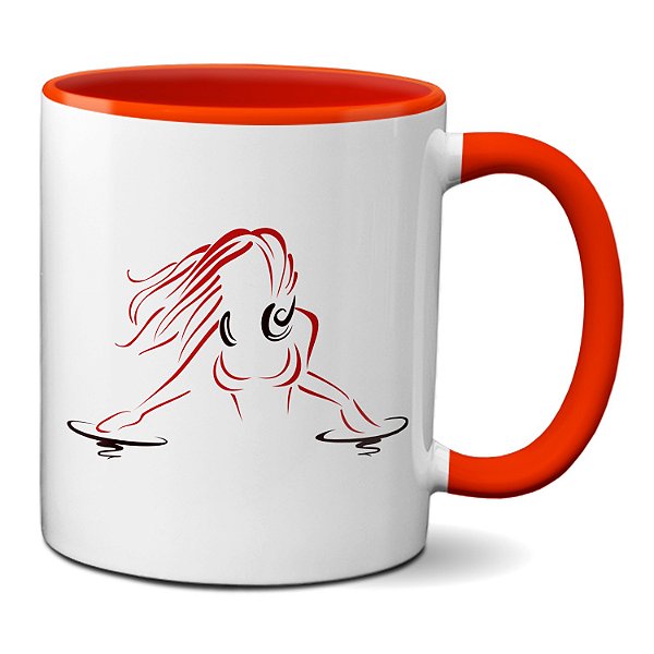 Caneca Sexy DJ Mulher Balada Presente Criativo Som Mix