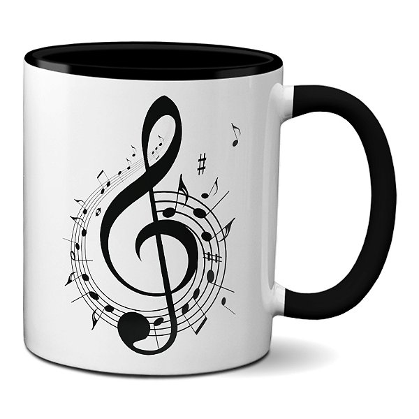 Caneca Clave de Sol G Presente de Músico Criativo