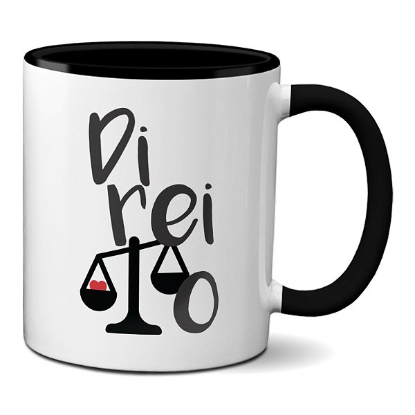 Caneca Amo Direito Curso Advocacia Presente Advogado Criativo