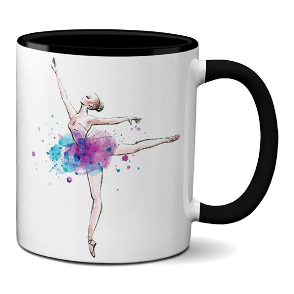 Caneca Ballet Arabesque Xícara Criativa Presente Bailarina