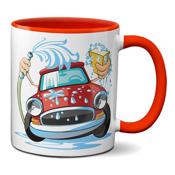 Caneca Divertida Lava Rápido Carro Xícara Presente Criativo