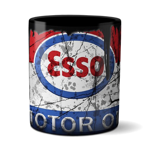 Caneca Criativa Óleo Esso Moto Oil Presente Mecânico