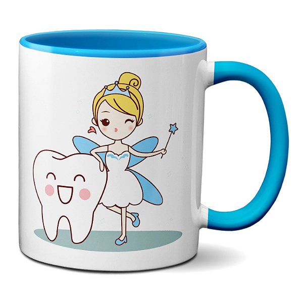 Caneca Fada do Dente Presente Criativo Dentista Divertida