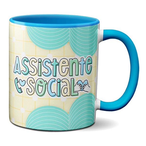 Caneca Profissão Assistente Social Presente Fofo Criativo