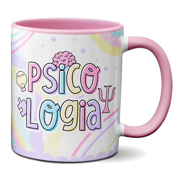Caneca Psicologia Profissão Psicóloga Presente Criativo Fem