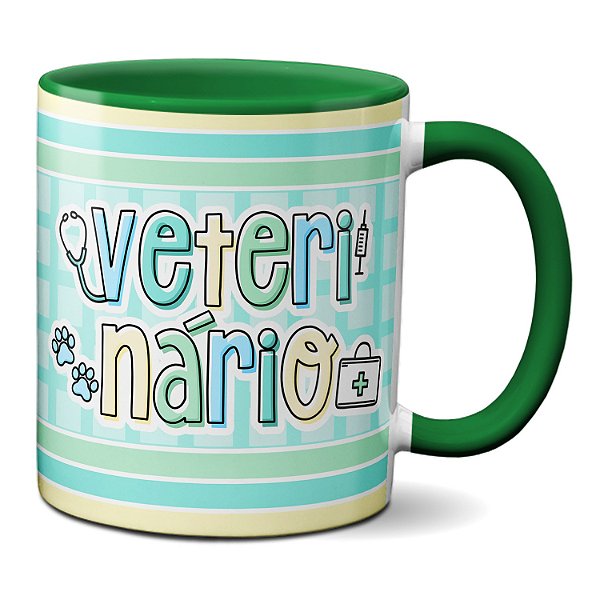 Caneca Profissão Veterinário Saúde Animais Presente Masc