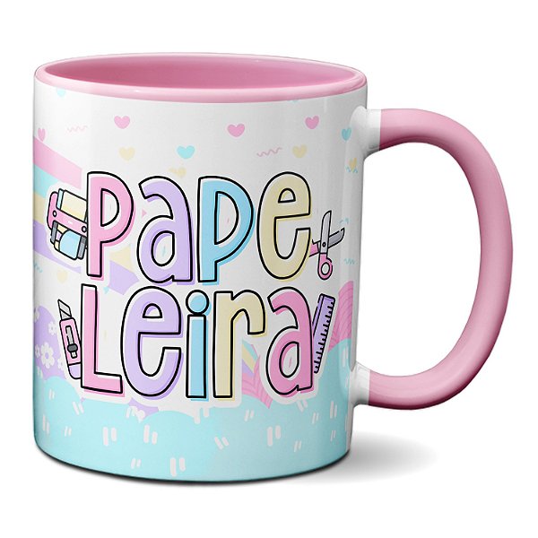 Caneca Papelaria Material Escolar Papeleira Presente Fofo