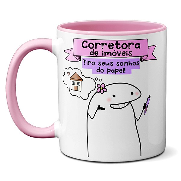 Caneca Corretora De Imóveis Encontro Chave Perfeita Pra Você