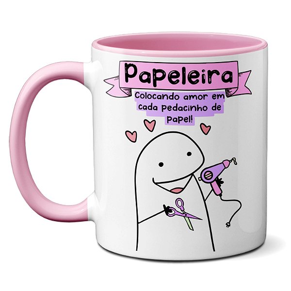 Caneca Papeleira Colocando Amor Em Cada Pedacinho De Papel