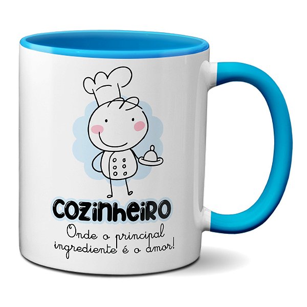 Caneca Cozinheiro O Amor É O Principal Ingrediente! Fofo
