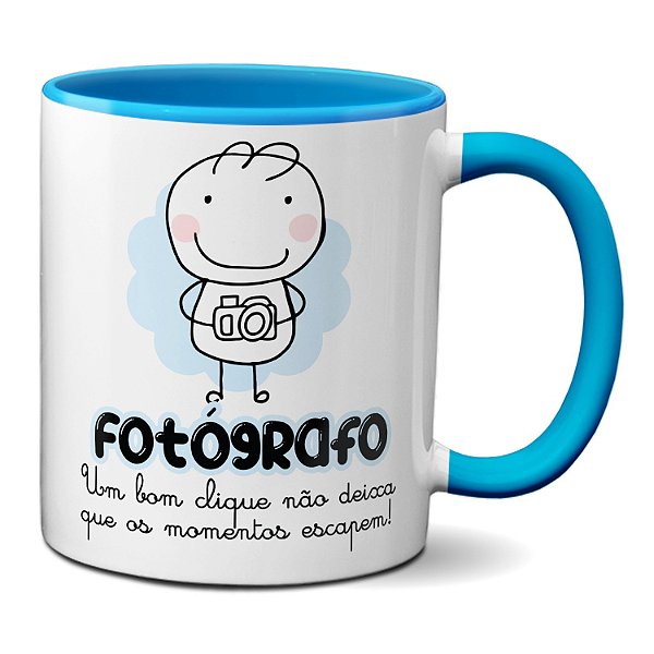 Caneca Fotógrafo Um Bom Clique Para Momentos Não Escaparem