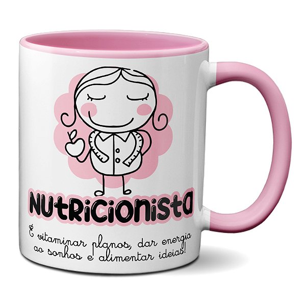 Caneca Nutricionista Vitaminar Planos Energizar Sonhos