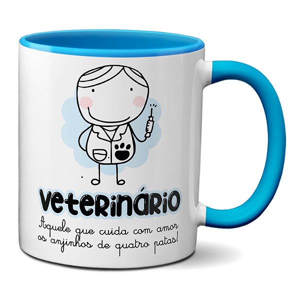 Caneca Veterinário Cuida Dos Anjinhos De Quatro Patas Amor