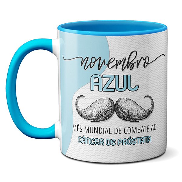 Caneca Novembro Azul Mês Mundial Do Combate À Próstata
