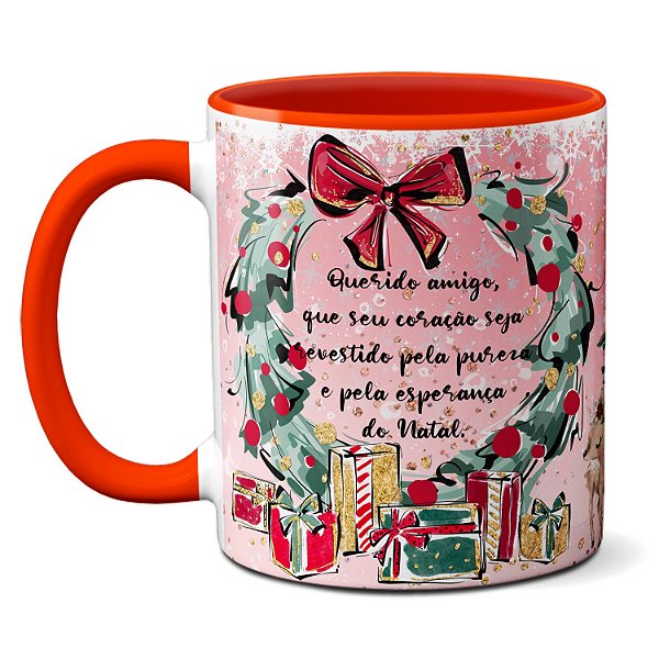 Caneca Amigo Tenha Um Coração Puro E Esperançoso Do Natal