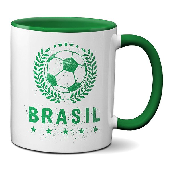 Caneca Futebol Brasileiro Jogo Do Brasil Bola De Futebol