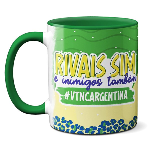 Caneca Aqui  É Brasil Rivais Sim Inimigos Também Copa 2022