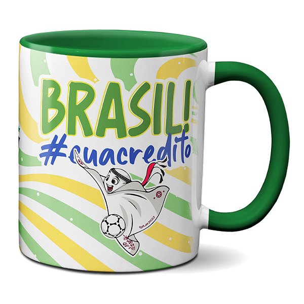 Caneca Preparem-se O Hexa Está Chegando Brasil Mascote 2022