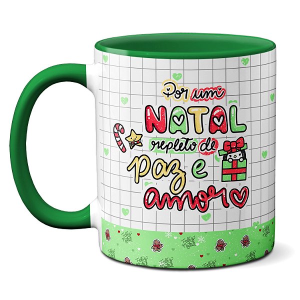 Caneca Feliz Natal Por Um Natal Repleto De Paz E Amor