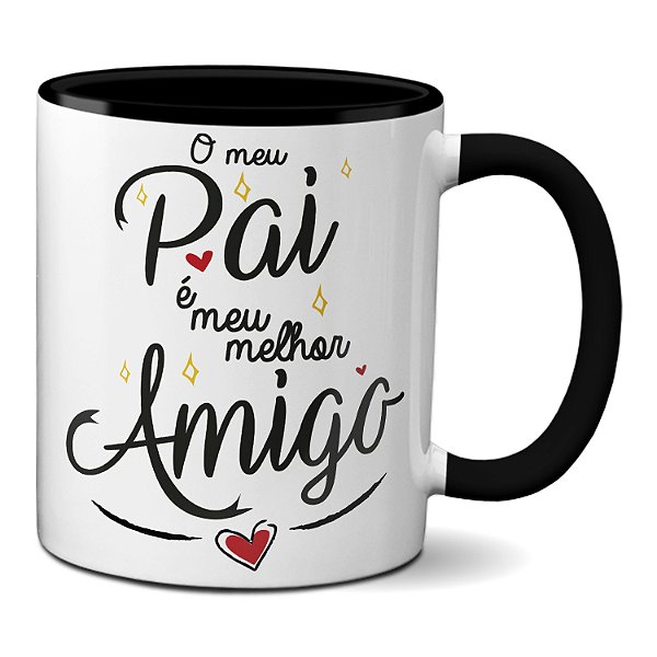 Caneca Pai Melhor Amigo Presente Feliz dia dos Pais Criativo