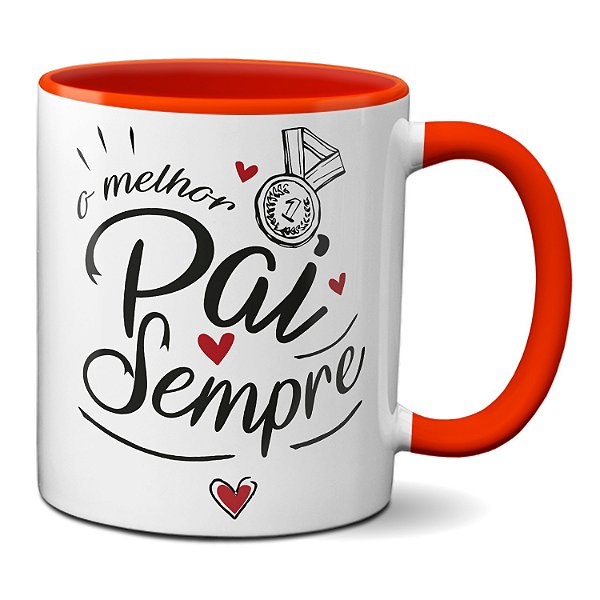 Caneca Frase Melhor Pai Sempre Presente Dia Pais Criativo