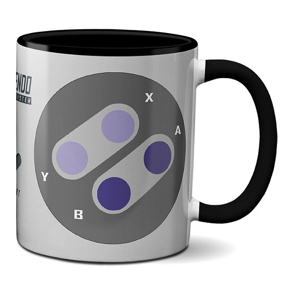Caneca Controle Snes Xícara Criativa Games Retrô