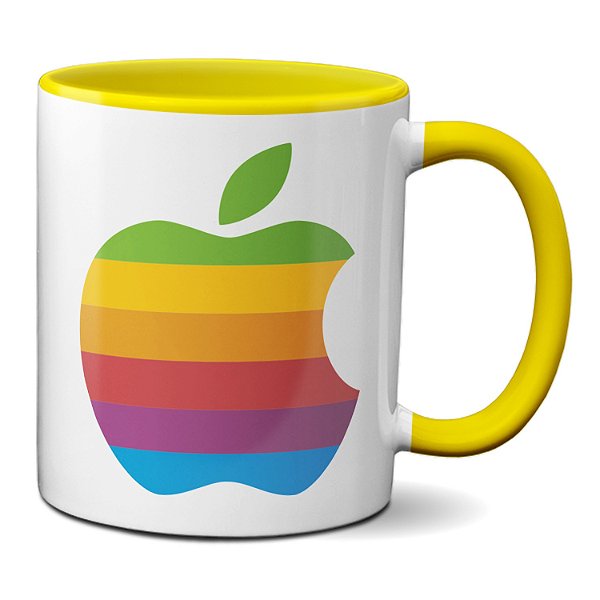 Caneca Apple Maçã Colorida LGBT Presente Xícara Criativa