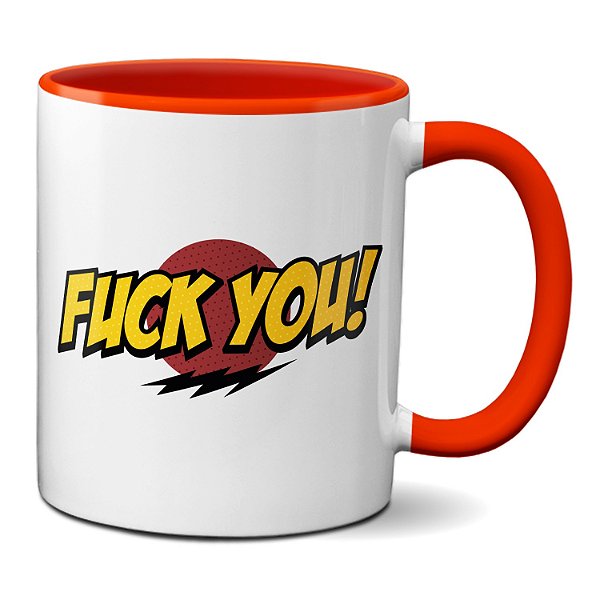 Caneca Engraçada Fuck You Presente Criativo Personalizado