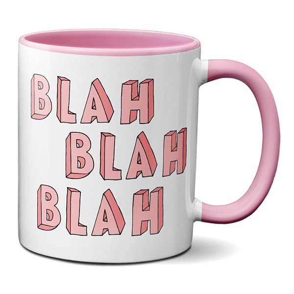 Caneca Engraçada Blah Blah Blah Tédio Presente Criativo