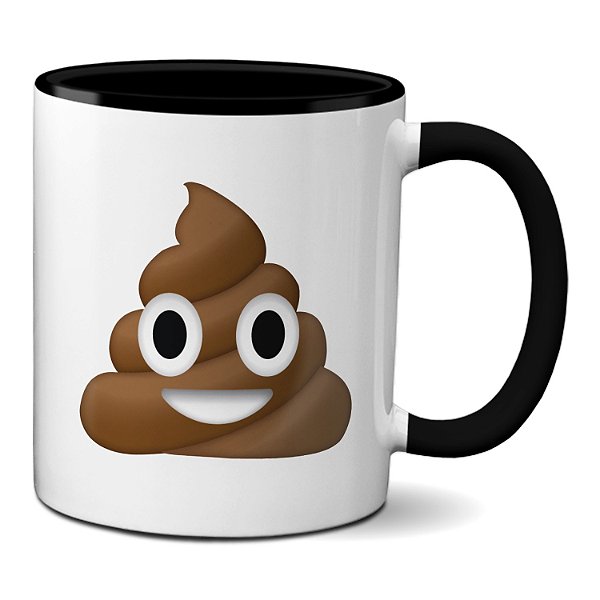 Caneca Engraçada Cocozinho Emoji Whats App