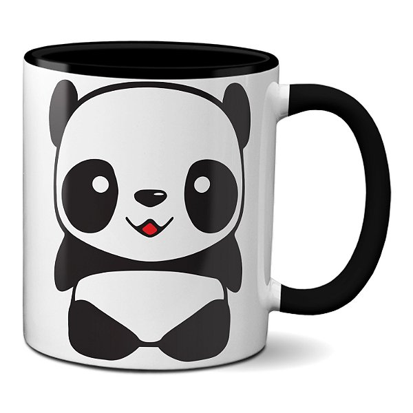 Caneca Panda Frente e Costas Cansei de Ser Sou Panda