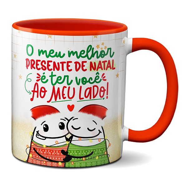 Caneca Natal Flork Melhor Presente é Você ao Meu Lado