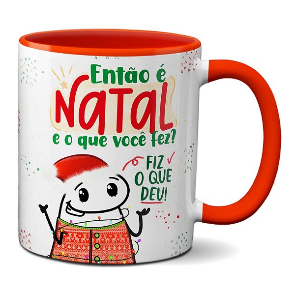 Caneca Presente Natal Engraçado Flork Fiz O Que Deu Xícara