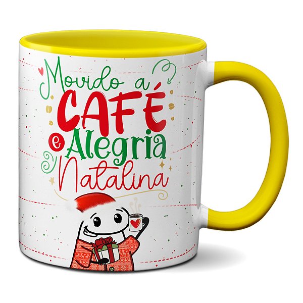 Caneca Flork Natal Café Alegria Natalina Presente Criativo