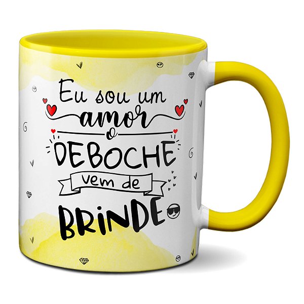 Caneca Criativa Eu Sou Um Amor O Deboche Vem De Brinde