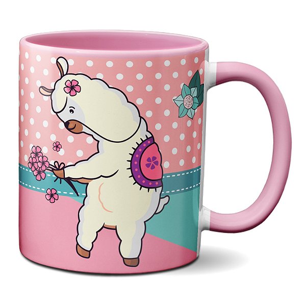 Caneca Engraçada Lhama Fofinha Plantando O Bem Nessa Porra