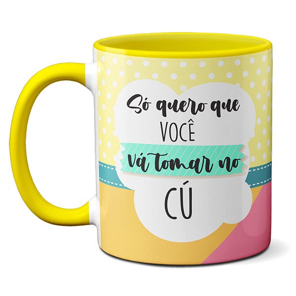 Caneca Lhama Fofa Violão Só Quero Que Você Vá Tomar No Cu