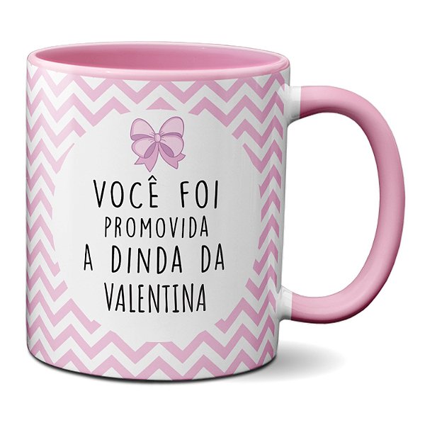 Caneca Para Madrinha Promovida Dinda Personalizada Com Nome