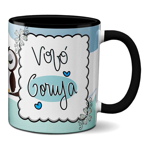 Caneca Dia Dos Avós Corujinhas Vovó Coruja Fofa