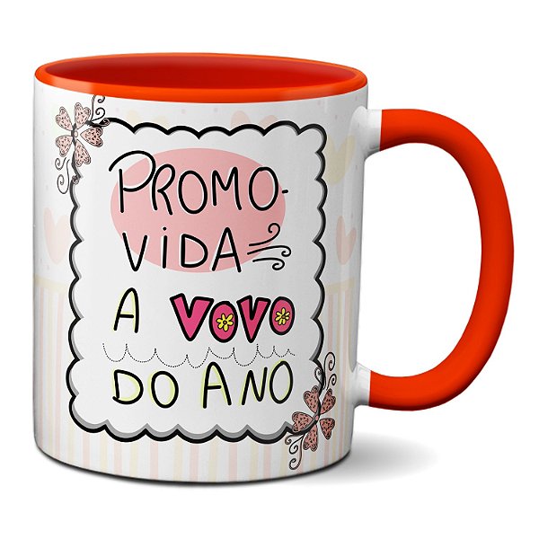 Caneca Promovida A Vovó Do ano Feliz Dia Dos Avós