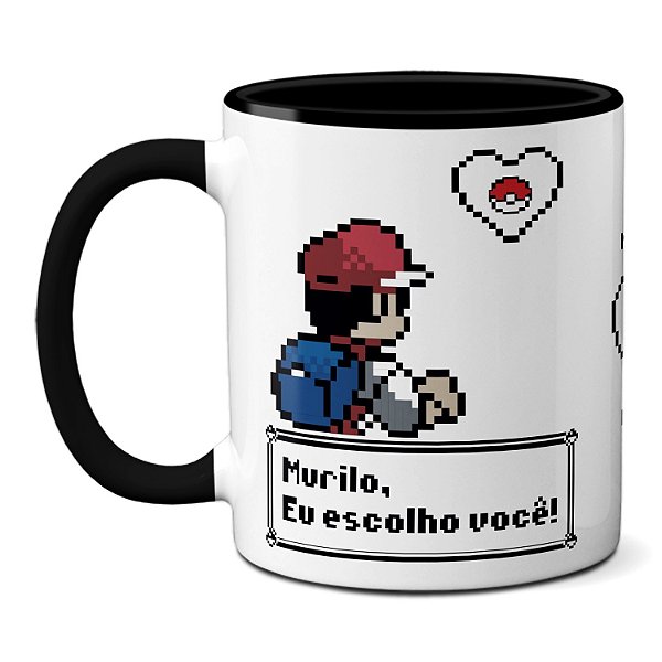 Caneca Personalizada Presente Namorados Eu Escolho Você 8bit Com Nome