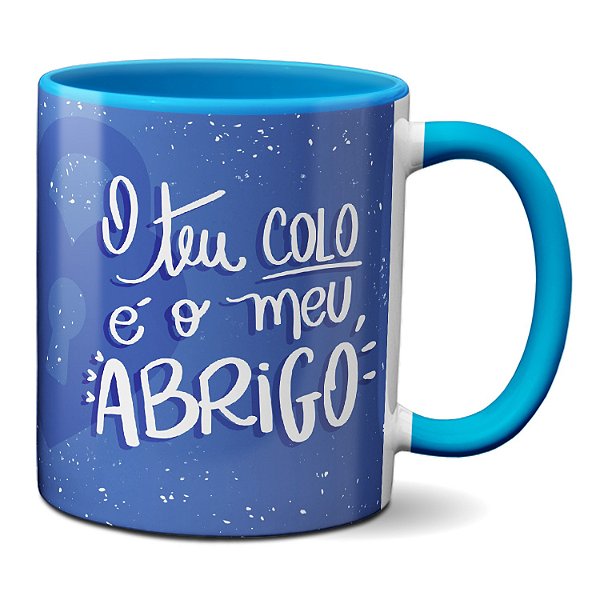 Caneca Criativa Namorada Metade Dela Teu Colo é Meu Abrigo