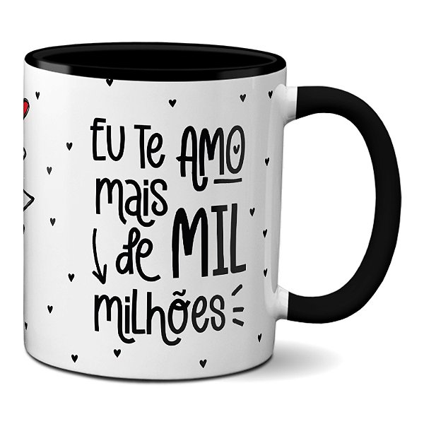 Caneca Namorados Casal Te Amo Mil Milhões Presente Criativo