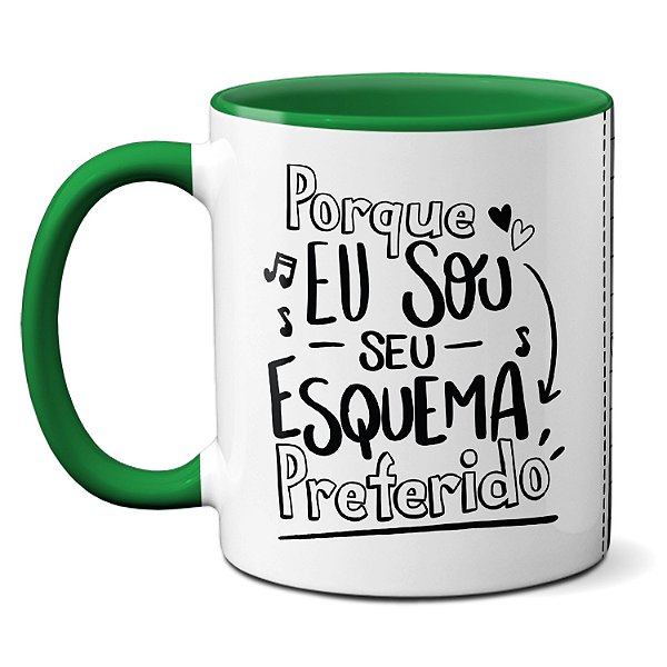 Caneca Seu Esquema Preferido Eu Mais Você Presente Namorados