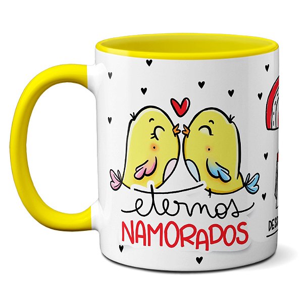 Caneca Eternos Namorados Personalizada Com Data Te Amo