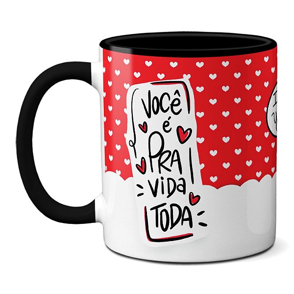 Caneca Namorados Casal Criativo Você É Pra Vida Toda Pinguim