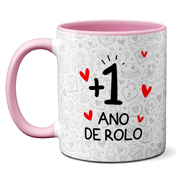 Caneca Flork Namorados +1 Ano De Rolo No Próximo Eu caso