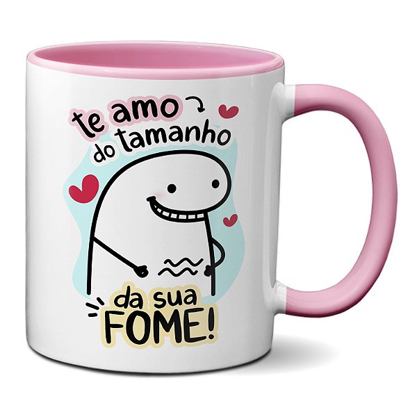 Caneca Flork Namorados Fofos Te Amo Do Tamanho Da Sua Fome