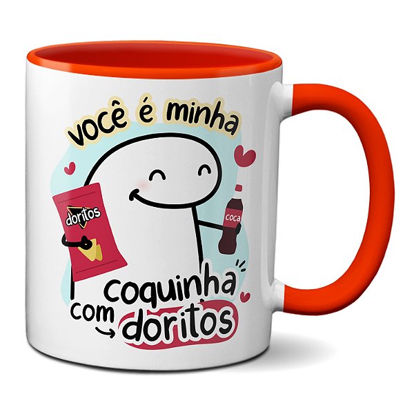Caneca Flork Namorados Você É Minha Coquinha Com Doritus